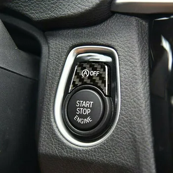 Pratik Motor Çalıştırma Sticker elektrik düğmesi çıkartması Aksesuarları Karbon Fiber BMW F32 F33 F82 4 Serisi Kapalı Düğmesi