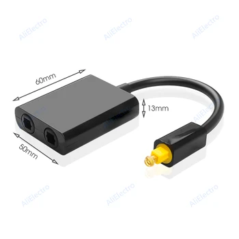 Mini 1 M Fiber Optik Kablo Erkek Ses ile 1 ila 2 Kadın Splitter Adaptörü Mikro Usb Kablo USB Dijital Toslink Ücretsiz Gemi
