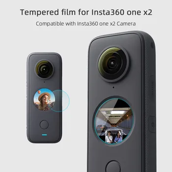Temperli Cam ekran koruyucu film İçin Insta360 BİR X2 Sertleştirilmiş Film İçin Insta 360 BİR X2 kamera ekranı Cam koruyucu film 4