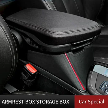 BMW için X1 F48 F49 LHD İç Araba Kol Dayama saklama kutusu Stowing Tidying telefon tutucu Oto Çeşitli Eşyalar Organizatör Kutusu Aksesuarları