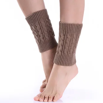 Sıcak Kadın Örme kış bacak ısıtıcıları Ince Punk Kısa Tığ Bacak sıcak tutan çoraplar Silid kış botu manşetleri Çorap Çizme Toppers Çorap