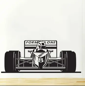 Formula 1 TEK Bolid Spor Yarış Arabası Duvar Çıkartması sanat dekoru Sticker Vinil duvar çıkartmaları Boys Yatak Odası Bebek Duvar Çıkartmaları Duvar 689