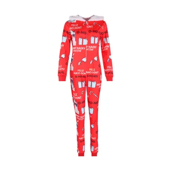 2020 Kadın Seksi Kıyafeti Noel Pijama Kıyafeti Pijama Uzun Kollu V Boyun Bodycon Parti Romper Kapşonlu Tulum Noel Yeni