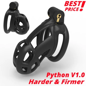 CHASTE KUŞ Gümrükleme Fiyat Mamba Python V1. 0 Cock Cage 3D Tasarım İffet Cihazı Hafif Penis Halkası Yetişkin Seks Oyuncakları 2