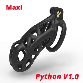 CHASTE KUŞ Gümrükleme Fiyat Mamba Python V1. 0 Cock Cage 3D Tasarım İffet Cihazı Hafif Penis Halkası Yetişkin Seks Oyuncakları 4