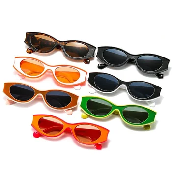 Oculos 2022 Kadınlar Vintage Küçük güneş gözlüğü Retro Cateye Güneş Gözlüğü Kadın / Erkek Marka Lüks Gözlük Kadın / Erkek Gafas Uv400