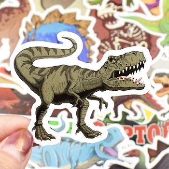 50 ADET Dinozor Hayvan Çıkartmaları Erkek Oyuncakları Jurassic Anime Serin Komik su Geçirmez etiket DIY Bardak Kaykay Araba laptop etiketi
