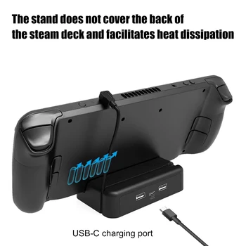 Oyun Konsolu Şarj Tabanı Buhar Güverte Taşınabilir Oyun Denetleyicisi USB Tip-C Hızlı şarj standı Ekran Standı Steamdeck