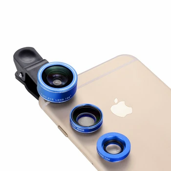 ORBMART 3 in 1 Cep Telefonu Lens Balık Gözü 198 derece Makro 15X 0.63 X Geniş Cep Telefonu Lens