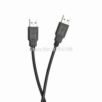 Çift USB bilgisayar uzatma kablosu 1M USB 2.0 Tip A Erkek A Erkek Kablo Yüksek Hızlı 480 Mbps Siyah
