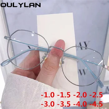 Oulylan-1.0-1.5-2.0 İla-4.5 Bitmiş Miyopi Gözlük Kadın Reçete Eksi Sightglasses Erkekler Bilgisayar Oyun Gözlükleri 5