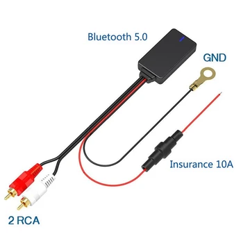 2 Adet kablosuz bluetooth Modülü 5.0 Radyo Stereo Ses Kablosu 2RCA Konektörü Müzik RCA AUX Adaptörü Araba Bluetooth Alıcısı