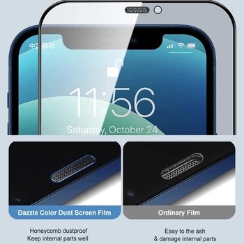 En iyi 28 ° Kulaklık Toz geçirmez Gizlilik Ekran Koruyucu için iPhone 13 11 14 Pro Max 12 Mini XS X XR SE 6S 8 7 Artı Anti-casus Cam
