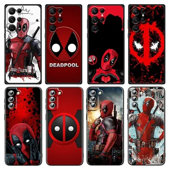 Deadpool Marvel Komik Samsung Galaxy S22 S21 S20 Ultra Artı Pro S10 S9 S8 S7 4G 5G Silikon Yumuşak Siyah telefon kılıfı