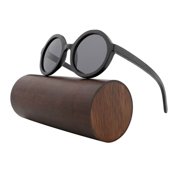 Retro Fashion Sunshades Men's Bamboo Frame Sunglasses Polarized  Carved Design Driving Square Style очки солнечные женские 5