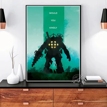 Bioshock Infinite Çekim Posteri Oyunu Anime Duvar Sanatı Baskılar Kaliteli resim tuvali Boyama Oturma Odası İçin Dekoratif 2