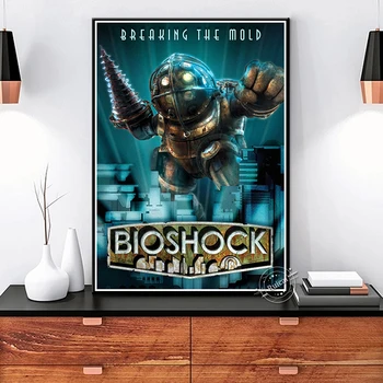 Bioshock Infinite Çekim Posteri Oyunu Anime Duvar Sanatı Baskılar Kaliteli resim tuvali Boyama Oturma Odası İçin Dekoratif 5