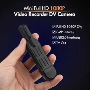 1080 P Kızılötesi gece görüş Full HD Lens Mini araç içi kamera Küçük Kamera ile Taşınabilir Cep Klip Bodycam Polis Toplantı
