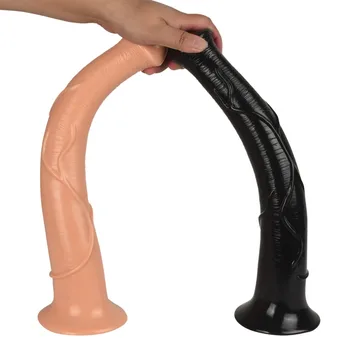 42 cm Uzun Büyük At Yapay Penis Gerçekçi Hayvan Yapay Penis Vantuz Büyük Siyah Silikon Penis Kadınlar için Seks Oyuncakları Yetişkin Seks Shop Ürün