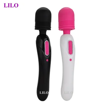 LILO Şarj Edilebilir Sihirli Değnek Güçlü Vücut Masajı Klitoral Vibratör AV Vibratörler Yetişkin Seks çiftler için oyuncaklar Seks Ürünleri