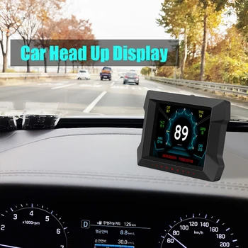 P22 HUD Araba Head Up Ekran Test Cihazı kart bilgisayar Saat eğim ölçer GPS Hız Göstergesi OBD2 Teşhis Araçları gösterge paneli 0