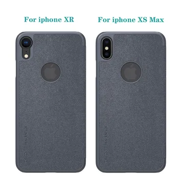 Için iPhone XR XS Max kapak Flip Case NİLLKİN Sparkle süper ince Kart Cep Telefonu kapak kapak PU deri iphone için kılıf XS Max