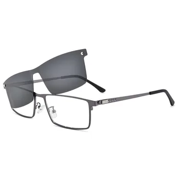 BCLEAR Optik Gözlük Çerçevesi Erkekler güneş gözlüğü üzerinde klipsli polarize Manyetik Gözlük Erkek Reçete Gözlük Tam Jant 4