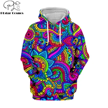 PLstar Cosmos Hippi Mandala Trippy Soyut Psychedelic 3d hoodies / Kazak Kış sonbahar Uzun kollu streetwear-22