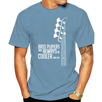 Bas Gitar Çalarlar hoş T-Shirt %100 % Pamuk Çift Ritim Elektrikli