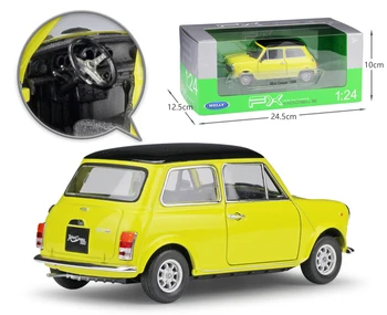 Yüksek Simülasyon WELLY Model Araba 1: 24 pres döküm oyuncak arabalar MİNİ COOPER 1300 Klasik Araba Alaşım Metal oyuncak Araba Çocuklar İçin Hediye Koleksiyonu