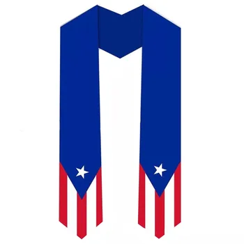 180 * 14cm Porto Riko bayrağı eşarp Mezuniyet Şal Çaldı Safir Mavi Yıldız Şerit Bekarlığa Veda Elbisesi Aksesuar Şerit