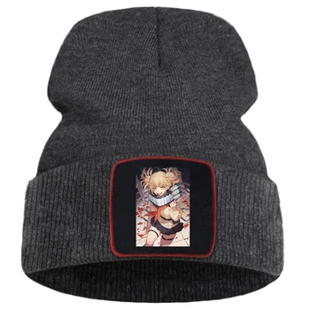 Himiko Toga My Hero Academia Anime Unisex Sonbahar Şapka Kalın Yün Bere Şapka Karikatür Sıcak Satış örgü şapkalar Konfor Esnek Kapaklar