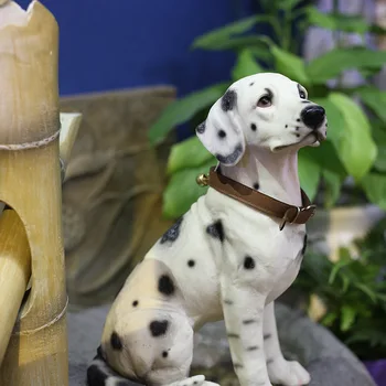 Reçine Sanat ve Zanaat Simülasyon Dalmaçyalı Sivilceli Köpek Heykeli Yaratıcı Ev Giriş Avlu Dekorasyon Figürler 1