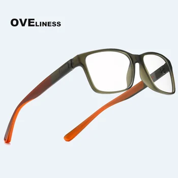 Moda tr90 erkek gözlük gözlük çerçevesi erkekler Optik Miyopi Reçete Şeffaf gözlük erkek Tam Gözlük gözlük çerçevesi 1