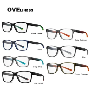 Moda tr90 erkek gözlük gözlük çerçevesi erkekler Optik Miyopi Reçete Şeffaf gözlük erkek Tam Gözlük gözlük çerçevesi 2
