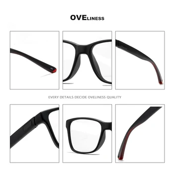 Moda tr90 erkek gözlük gözlük çerçevesi erkekler Optik Miyopi Reçete Şeffaf gözlük erkek Tam Gözlük gözlük çerçevesi 4