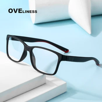 Moda tr90 erkek gözlük gözlük çerçevesi erkekler Optik Miyopi Reçete Şeffaf gözlük erkek Tam Gözlük gözlük çerçevesi 5