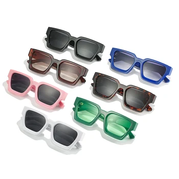 SO & EI Moda Kare Kadınlar Lüks Güneş Gözlüğü Retro Marka Tasarımcısı Erkekler Trend Leopar Mavi Yeşil Gözlükleri Shades UV400