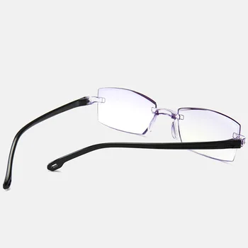 Moda okuma gözlüğü uzak ve yakın çift kullanımlı yaşlı akıllı zoom anti-mavi ışık anti-radyasyon kırpma çerçevesiz gözlük 2