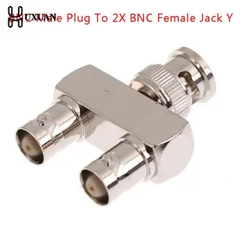 1 Adet BNC Erkek Tak 2X BNC Dişi Jack Y Splitter RF Adaptör Konnektörü Koaksiyel Yüksek Kaliteli