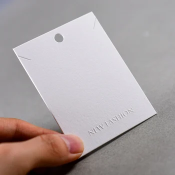 Yeni Sıcak 500gsm Stok Beyaz Kağıt Popüler Takı Kolye Küpe Ambalaj Ekran Kartı DIY giysi etiketi Etiket Karton 1