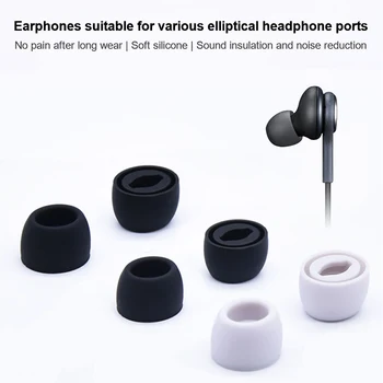 1 Çift Yedek Kulaklık Kulakiçi Kapaklar Samsung Galaxy Tomurcukları Pro Silikon Kulak İpuçları Gürültü İzolasyonu Kulaklıklar Kulaklık Aksesuar