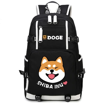 Sıcak Doge Köpek Shiba Inu Laptop Sırt Çantası Cosplay Karikatür Okul Çantaları Üniversite Öğrencileri Çantası Bookbag Seyahat çantaları