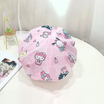 Yeni Sevimli Sanrio Hello Kitty Snoopyed Çift banyo bonesi Kuromi Su Geçirmez Yetişkin Duş Başlığı Mutfak Lampblack Önleme Bakım Kap