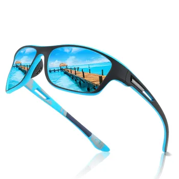 Moda Klasik Kare Polarize Güneş Gözlüğü Erkek Kadın Spor Açık Plaj Balıkçılık Seyahat Renkli güneş gözlüğü UV400 Gözlük