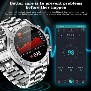 2022 EKG+PPG akıllı izle erkekler kalp hızı Monitörü Kan Basıncı Smartwatch Uyku Spor İzci Arama Smartwatch Xiaomi