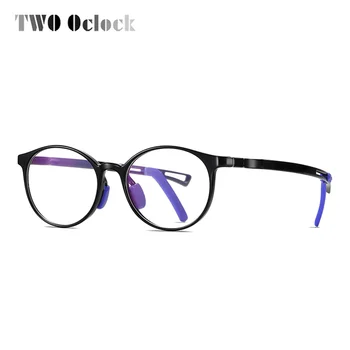 IKİ Oclock Ultra hafif TR90 çocuk gözlük yuvarlak şeffaf gözlük şeffaf göz koruması mavi ışık gözlük miyopi D5108 1