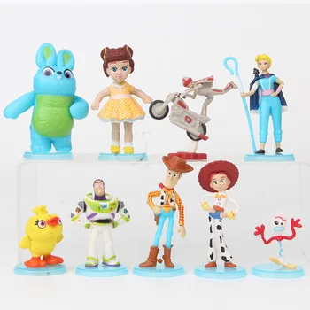 Anime Film Oyuncak Hikayesi 4 Oyuncaklar Woody Buzz Lightyear Jessie Kawaii Forky Aksiyon Figürleri koleksiyon Bebekler Noel Çocuk Hediyeler