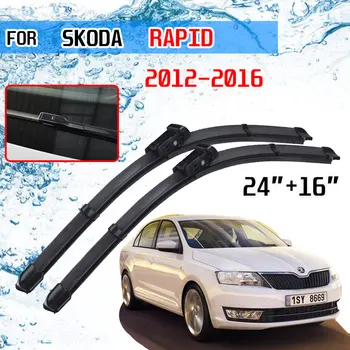 Skoda Rapid 2012 için 2013 2016 Aksesuarları Araba Ön Cam cam sileceği Bıçakları Fırçalar Kesici Otomatik 2