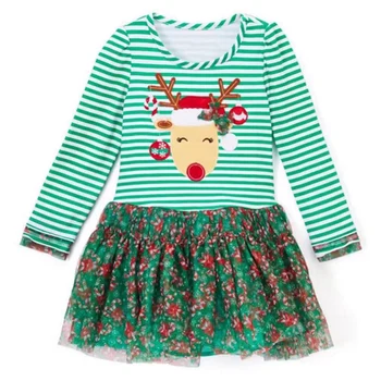 Bebek Kız Noel Elbise Çocuk Giysileri Kış Sonbahar Uzun Kollu Elbise Çocuk Giyim Balo Prenses Elbise Kız Elbise